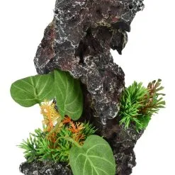 Flamingo Ad Petra Rots+plant 13x12x21cm | Worldofanimals.nl Heeft Het!