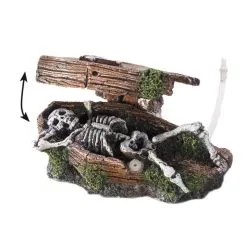 Aqua Della Coffin W. Skeleton Bubble Action | Worldofanimals.nl Heeft Het!