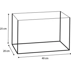 Aquaria, kits en stands Verkoopwinkel -Aquaria, kits en stands Verkoopwinkel volglas aquarium 40x20x25 cm zwart 1
